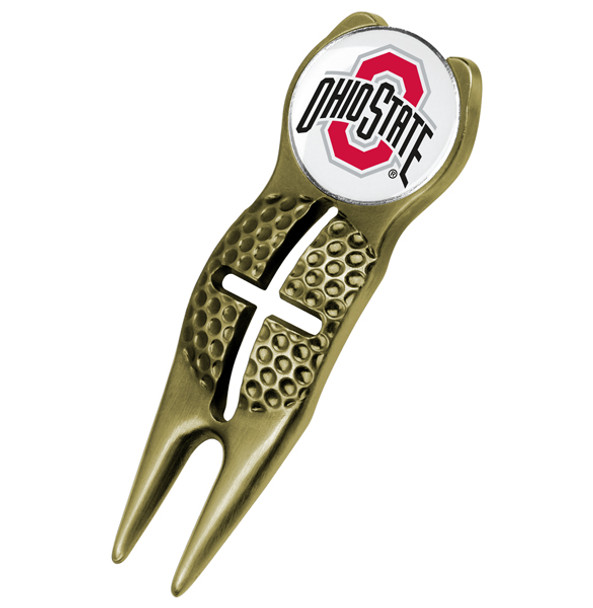 Ohio State Buckeyes - Crosshairs Divot Tool  -  Gold