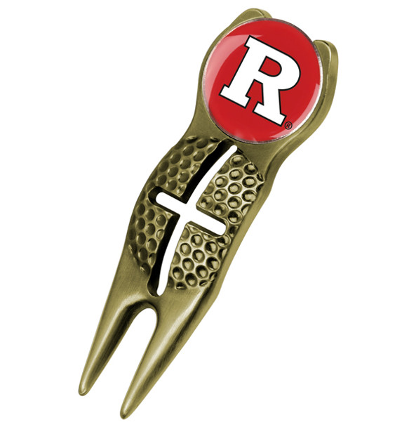 Rutgers Scarlet Knights - Crosshairs Divot Tool  -  Gold