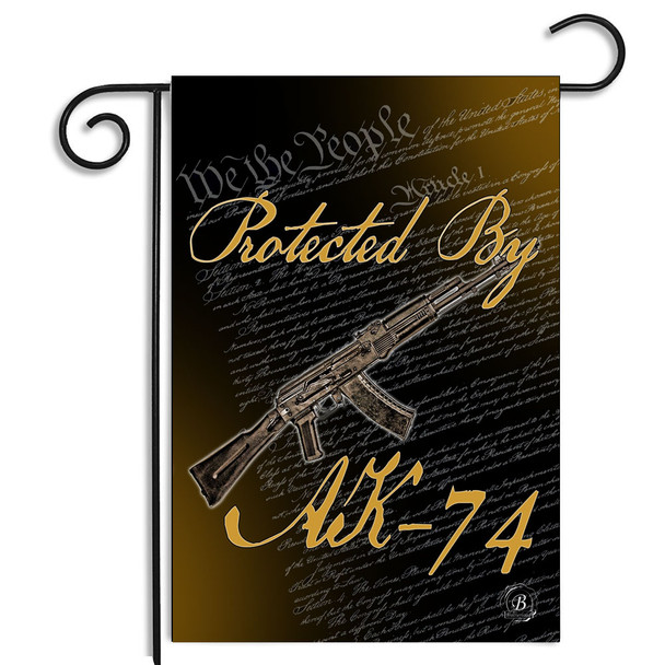 Protected By AK-74 We The People Garden Flag