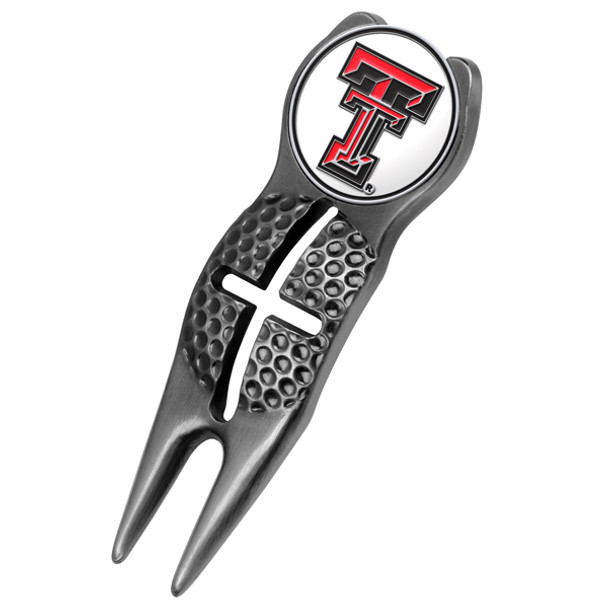 Texas Tech Red Raiders - Crosshairs Divot Tool  -  Black