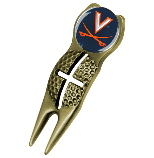 Virginia Cavaliers - Crosshairs Divot Tool  -  Gold