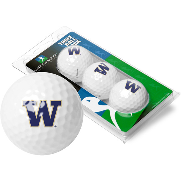 Washington Huskies - 3 Golf Ball Sleeve