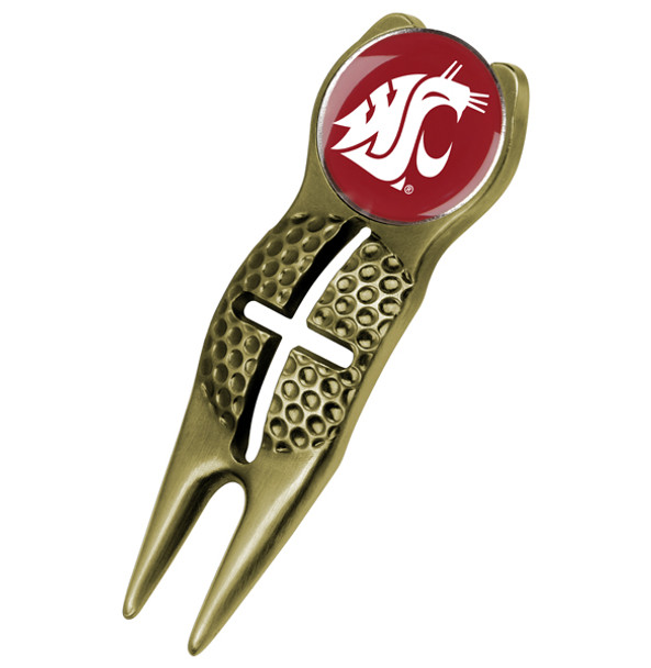 Washington State Cougars - Crosshairs Divot Tool  -  Gold