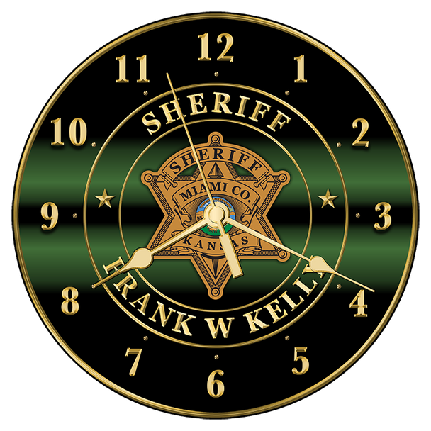 Miami Sheriff 10" CLOCK