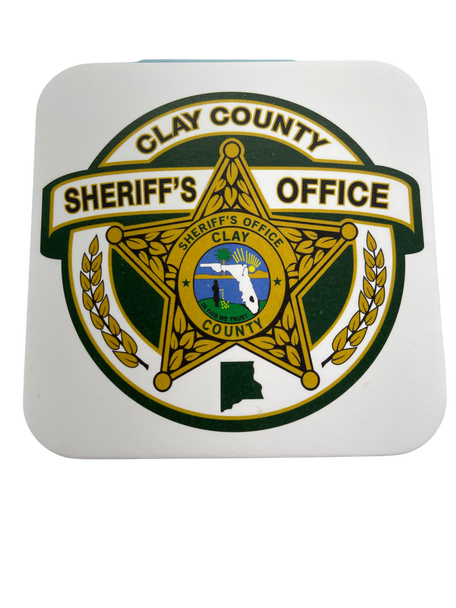 CLAY COUNTY SHERIFF Pulpboard Coaster

Please inquire for custom shapes. Made in USA.