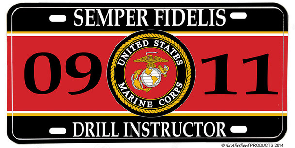 US Marines MOS 0911 Drill Instructor License plate