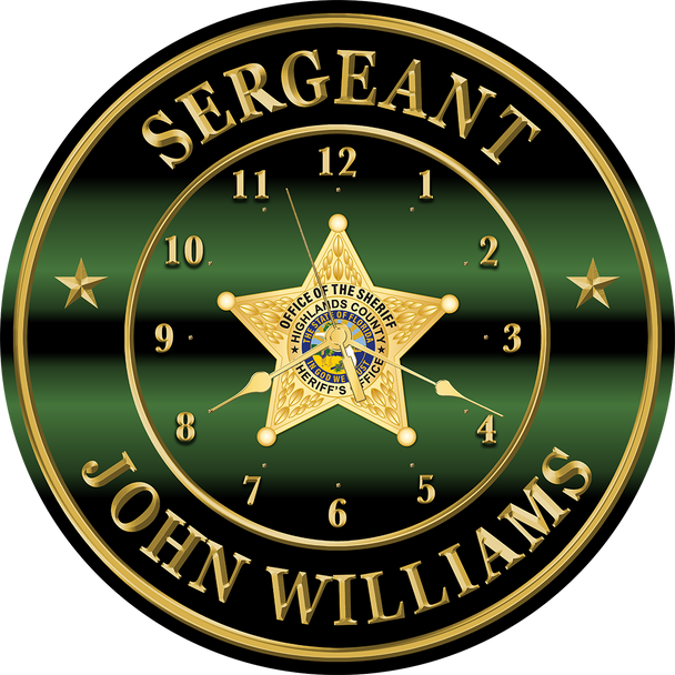 Highlands Sheriff 15" CLOCK