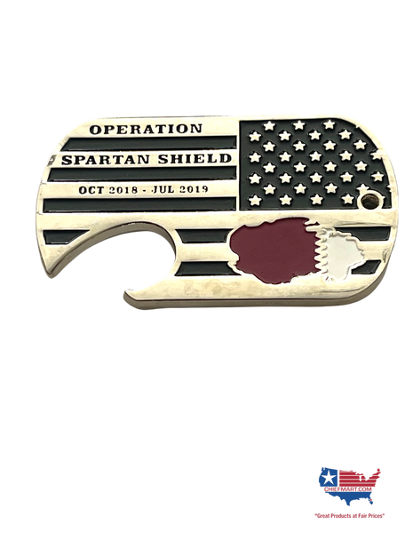 OPERATION SPARTAN SHIELD BOTTLE OPENER