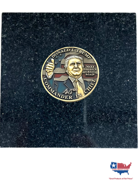 PRESIDENT TRUMP COMMANDER IN CHIEF PAPERWEIGHT 