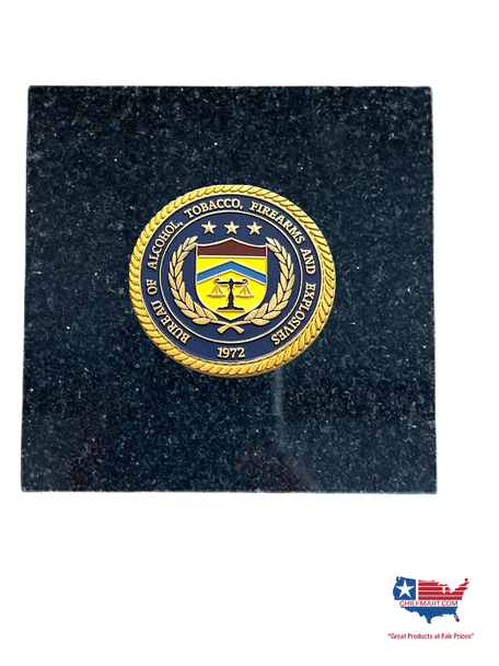 BATF BUREAU OF ALCOHOL TOBACCO FIREARMS SEAL  PAPERWEIGHT 