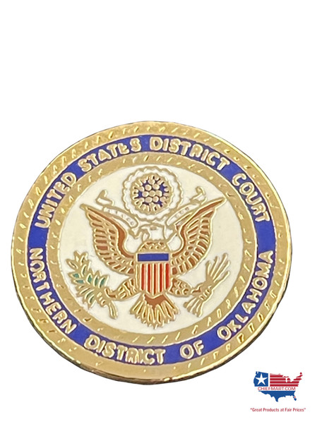 U.S. DISTRICT COURT OK LAPEL PIN