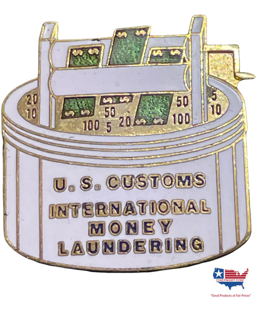U.S. CUSTOMS MONEY LAUNDERING LAPEL PIN