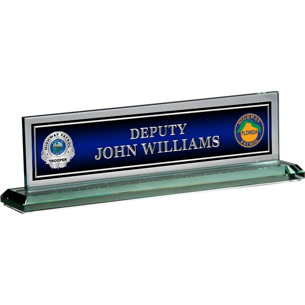 FHP GLASS NAME PLATE