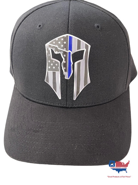 BLUELINE FL WARRIOR EMBLEM  HAT VELCRO BACK