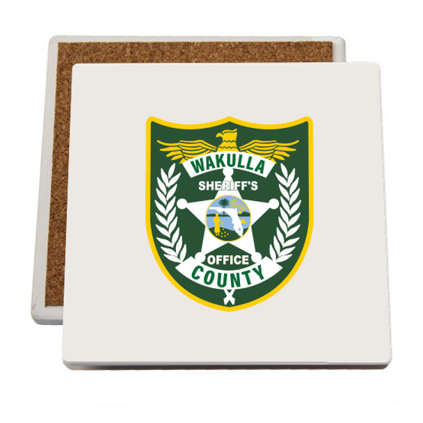 Wakulla Sheriff SANDSTONE COASTER - SQUARE 4 PCS