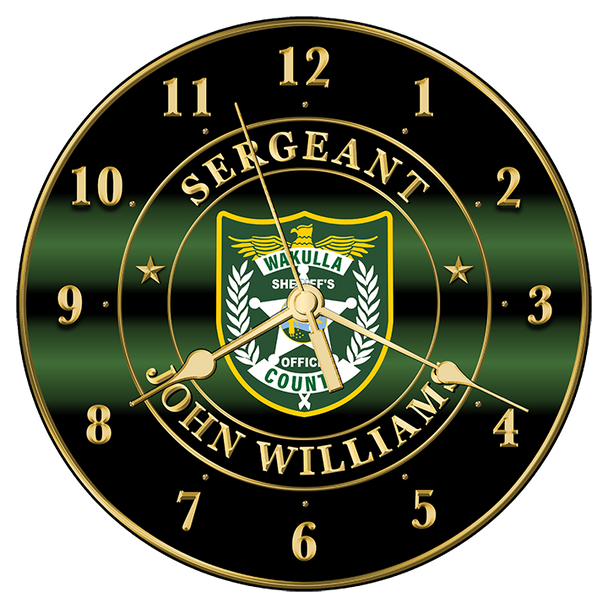 Wakulla Sheriff 10" CLOCK