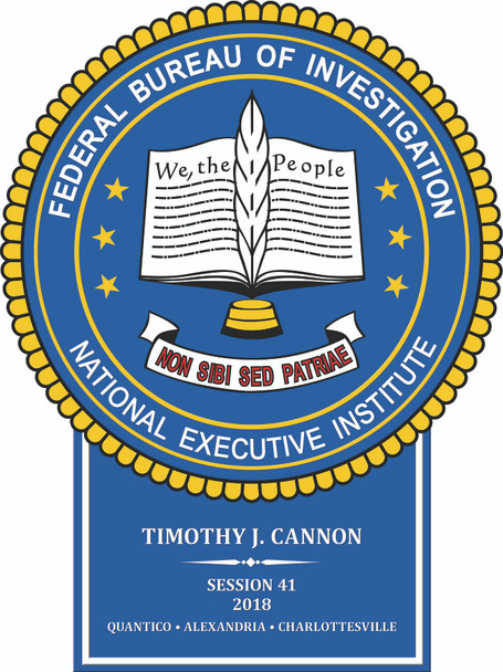 FBI NEI PERSONALIZED PLAQUE WITH TAB