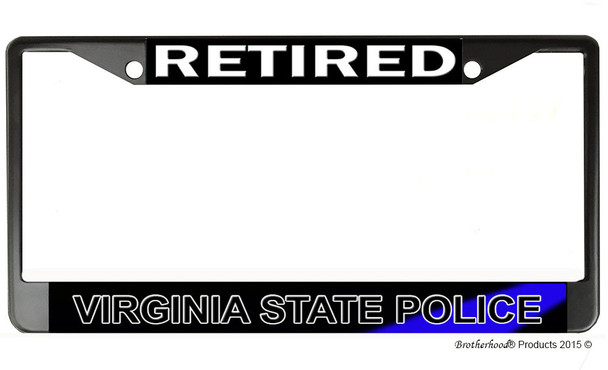 Retired Virginia State Highway Patrol  License Plate Frame