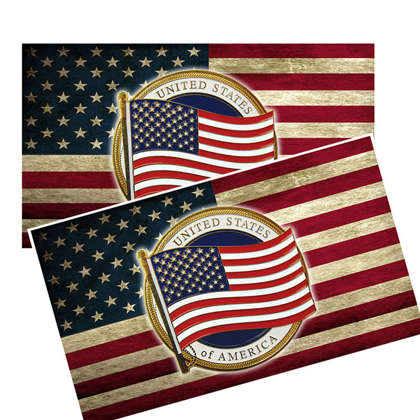 American Flag with president seal decal