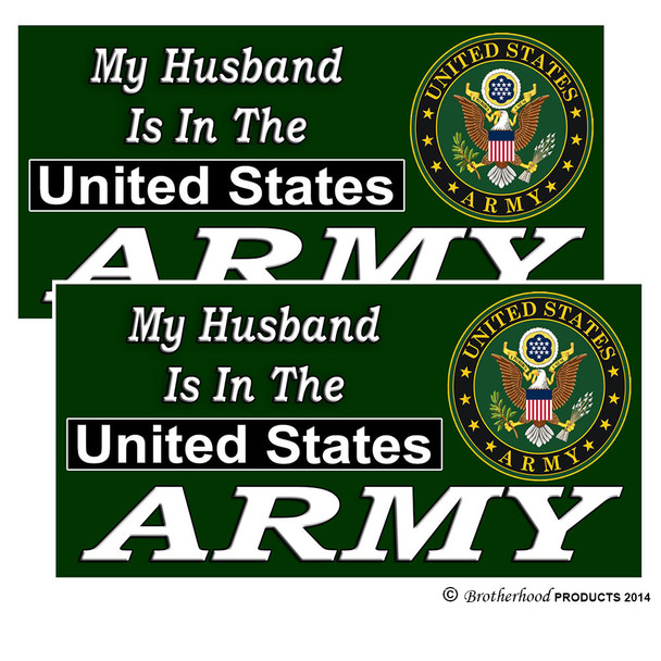 My Husband Is In The US Army Decals Pack of 4