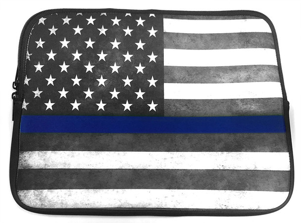 Thin Blue Line American Flag Neoprene Tablet Case