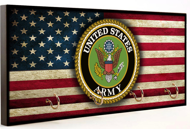 U.S. Army Distressed American Flag Key Hanger