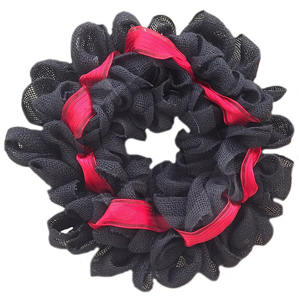 Thin Red Line Burlap Door Wreath For Fire & Rescue Support