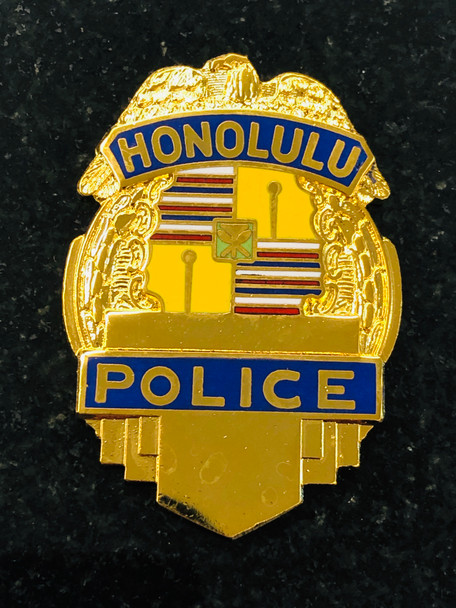 HONOLULU POLICE GOLD PAPERWEIGHT 