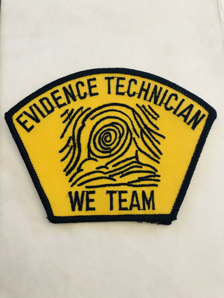 EVIDENCE TECHNICIAN WE TEAM POLICE PATCH