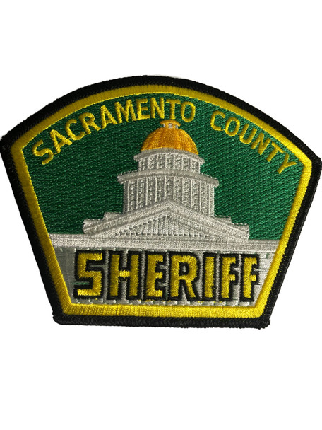 SACRAMENTO CTY SHERIFF GREEN  WIDE PATCH