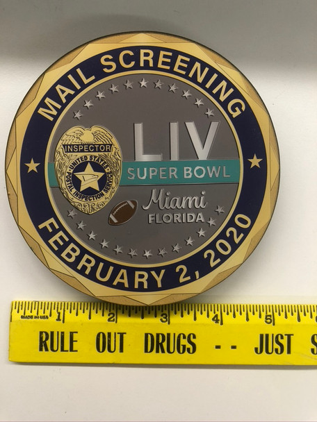 US POSTAL SUPERBOWL PLAQUE