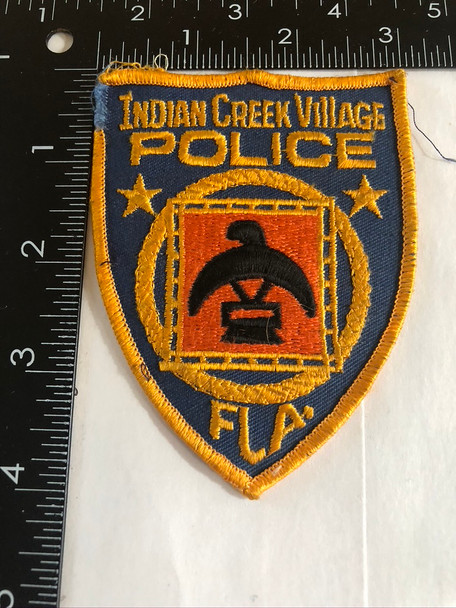 INDIAN CREEK FL POLICE PATCH BLACK