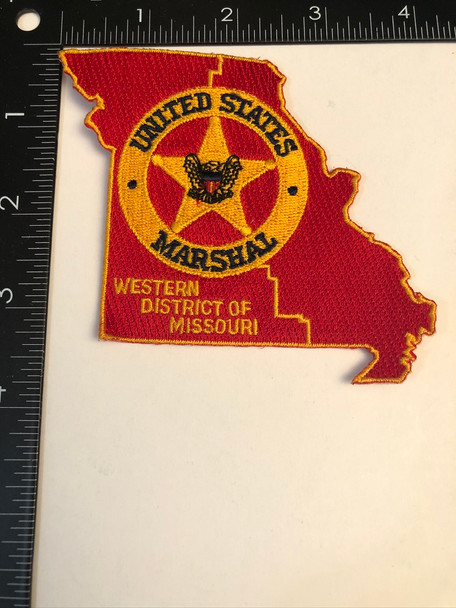 U.S. MARSHALS SERVICE WESTERN MISSOURI PATCH RED