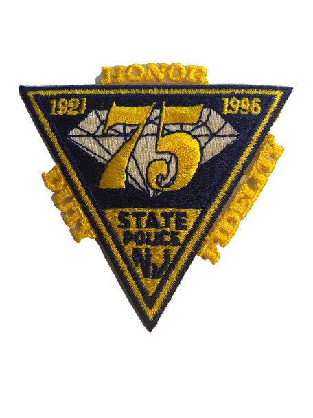 STATE POLICE NJ 75TH ANNIV LASER POLICE PATCH