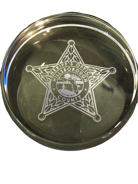 HILLSBOROUGH SHERIFF FL DOMED PAPERWEIGHT FREE SHIPPING! 