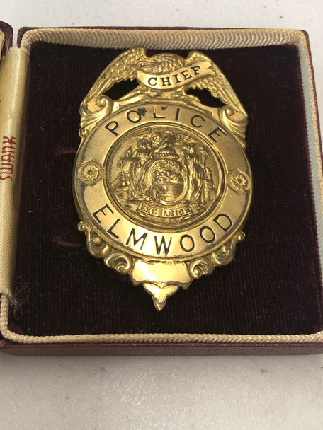 ELMWOOD NEW YORK POLICE CHIEFS BADGE