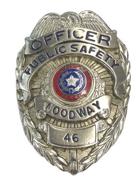 WOODWAY POLICE TX BADGE