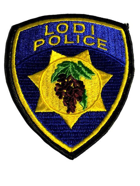 LODI  POLICE CA PATCH GOLD