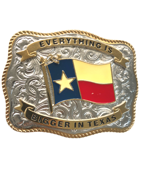 STATE OF TEXAS FLAG TWO TONE BUCKLE