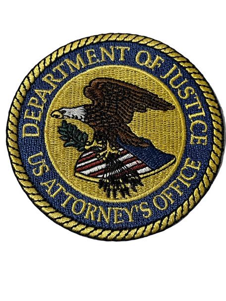 DEPT. OF JUSTICE U.S. ATTORNEY  PATCH FREE SHIPPING! 