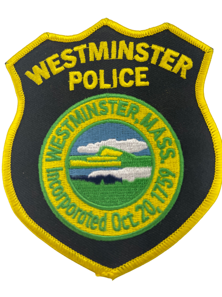 WESTMINSTER MA POLICE PATCH BLACK