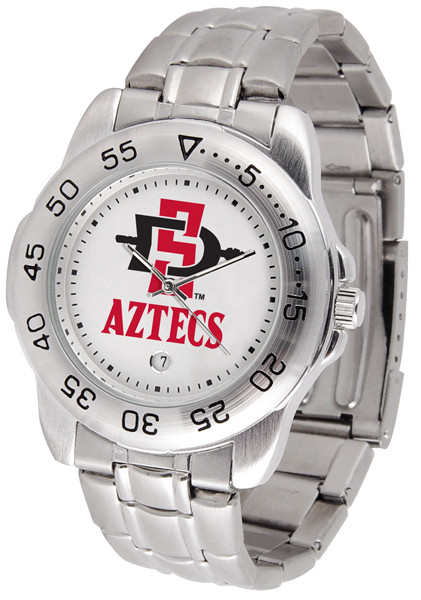 Men's San Diego State Aztecs Sport Steel Watch ChiefMartCopBay