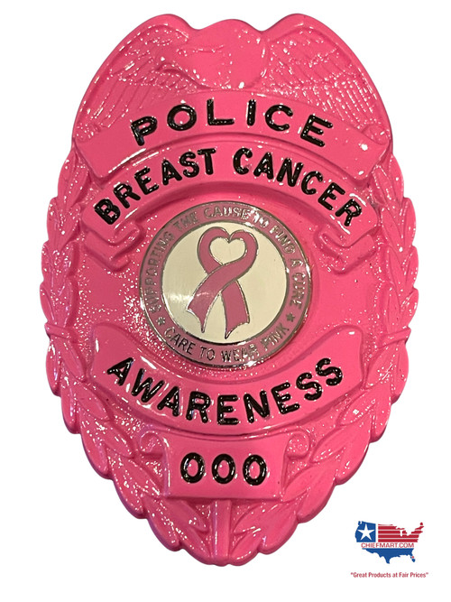 POLICE BREAST CANCER AWARENESS PINK BADGE