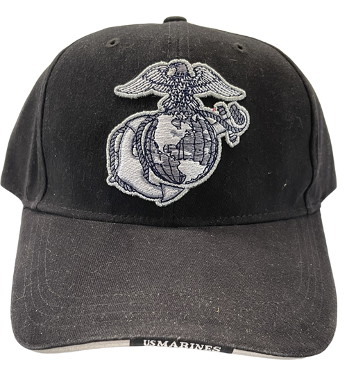 MARINE CORPS HAT EAGLE GLOBE & ANCHOR BRIM WORDS