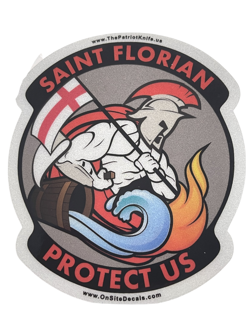 St. Florian, No Sinners, No Saints - Sticker - Hook & Irons Co. - Legacy  Built. Fire Forged.