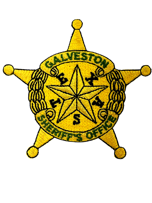 GALVESTON COUNTY SHERIFF TX LASER CUT STAR PATCH