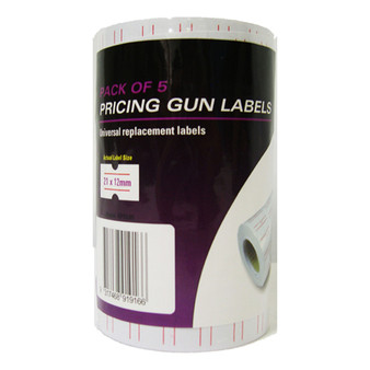 Lables for XPG08 Price Gun | 1000 Labels | Pack of 5 Rolls | XPGL05