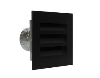 Deflecto Weatherproof Louvre Vent | Black | 125mm | AAV125B