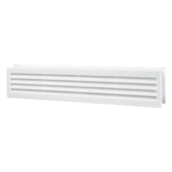 DOOR GRILLE.  45cm x 90cm. White Plastic. Fits doors 3cm to 4.5cm