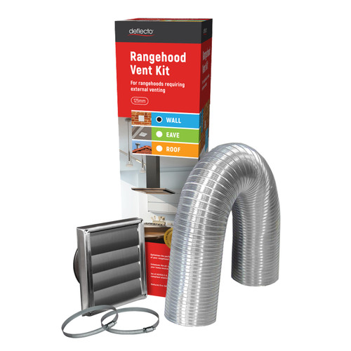 Rangehood Venting Kit | 150mm Ducting | With Stainless Steel Wall Vent | SKU RHK150WSS